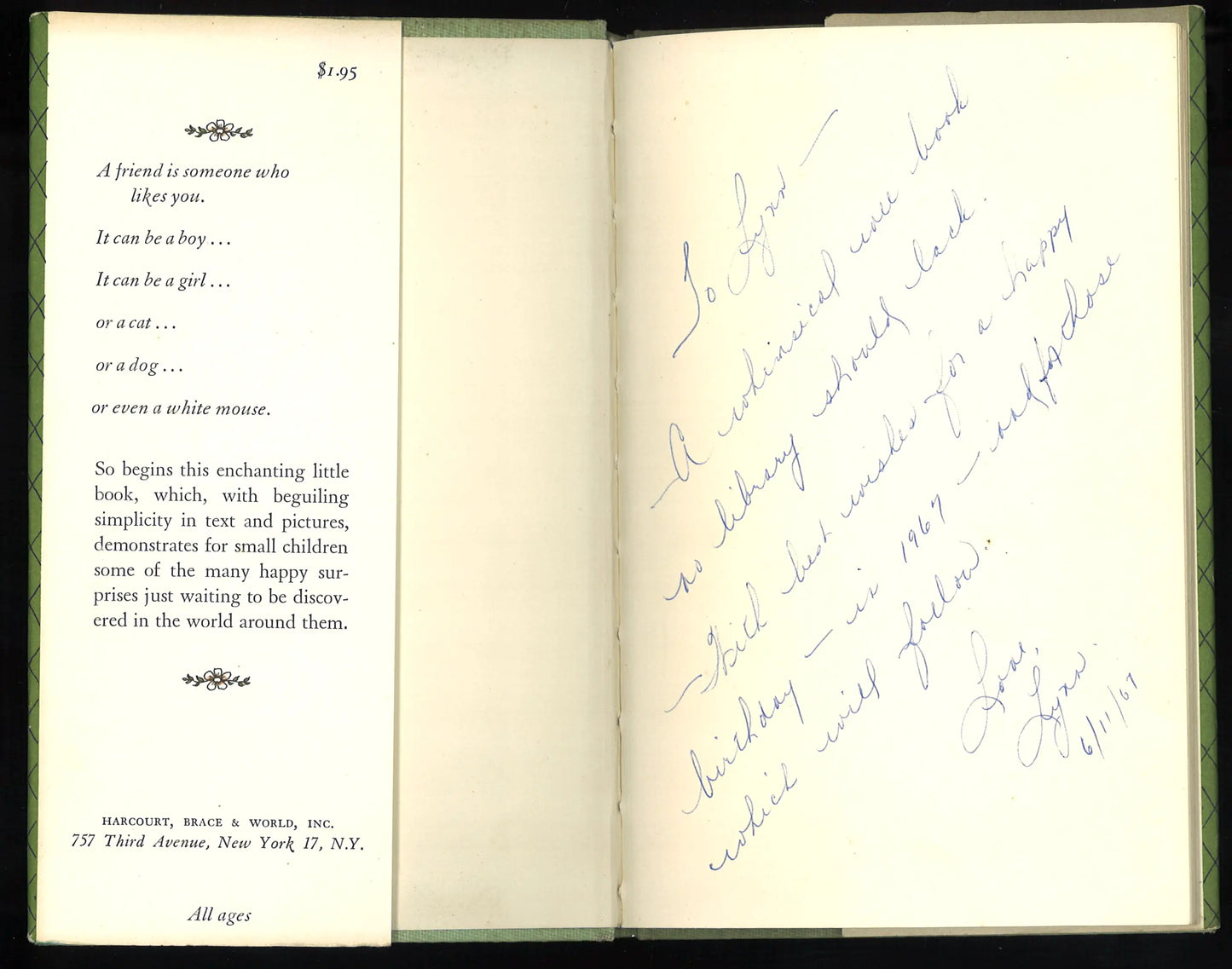 A Friend is Someone Who Likes You - First Edition 1958