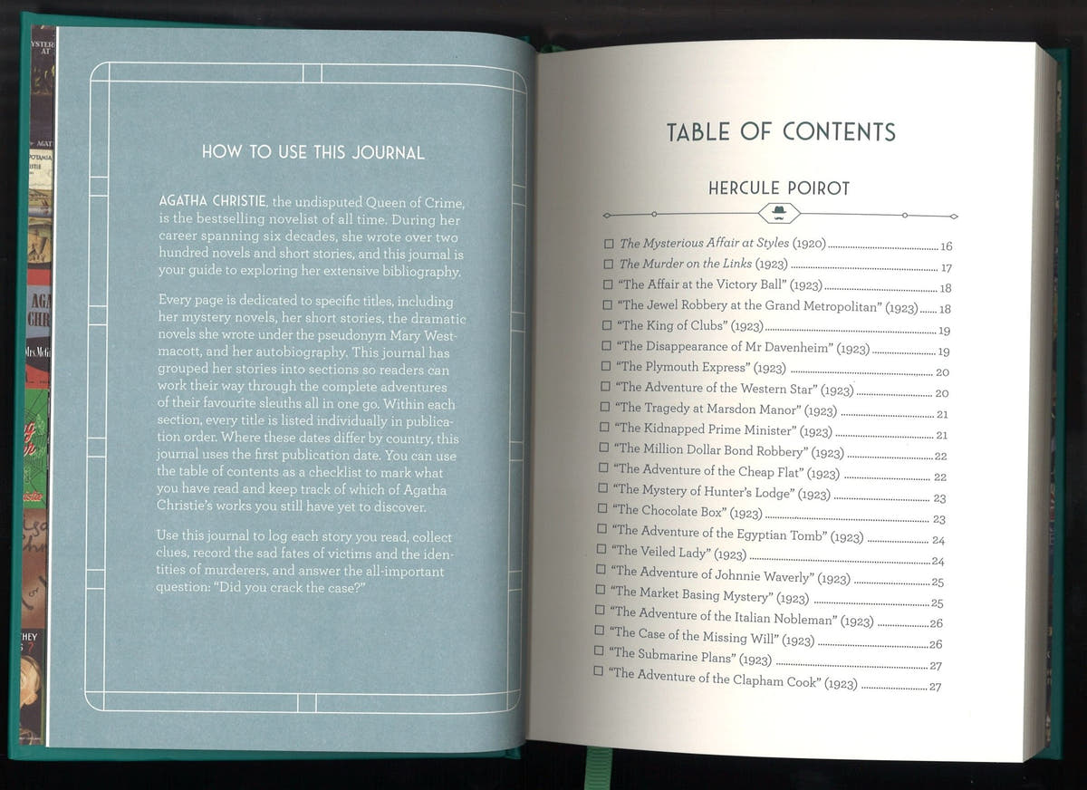 Agatha Christie Reading Tracker: Read, Solve, Record - The Bookstore