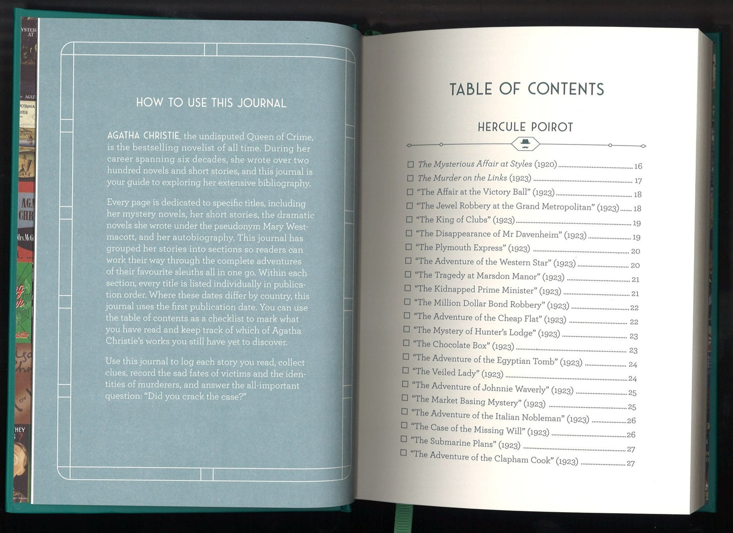 Agatha Christie Reading Tracker: Read, Solve, Record - The Bookstore