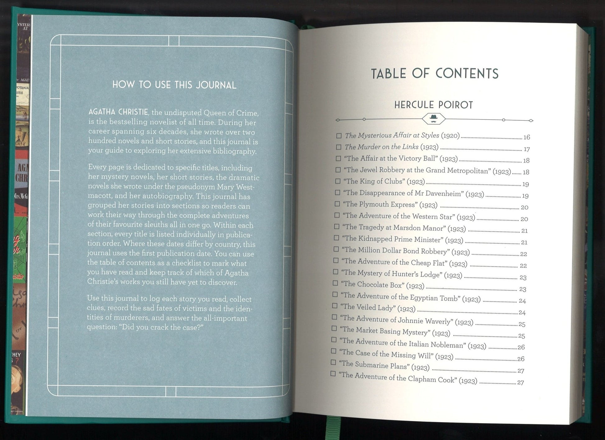 Agatha Christie Reading Tracker: Read, Solve, Record - The Bookstore