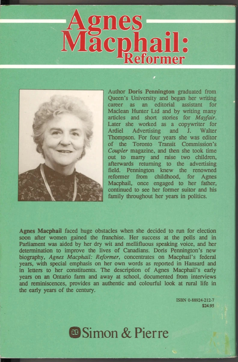 Agnes Macphail: Reformer - The Bookstore