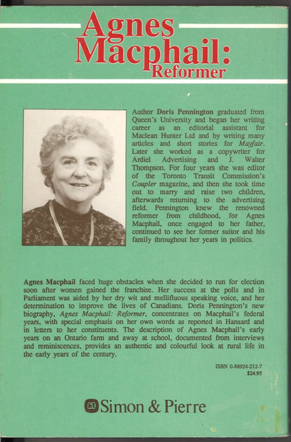 Agnes Macphail: Reformer - The Bookstore