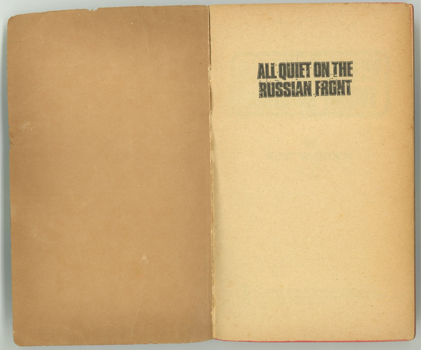 All Quiet On The Russian Front - The Bookstore
