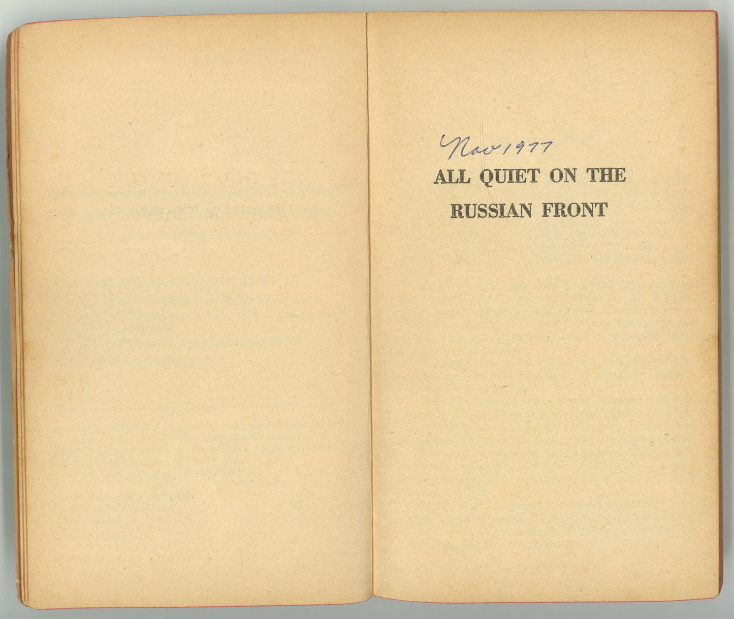 All Quiet On The Russian Front - The Bookstore