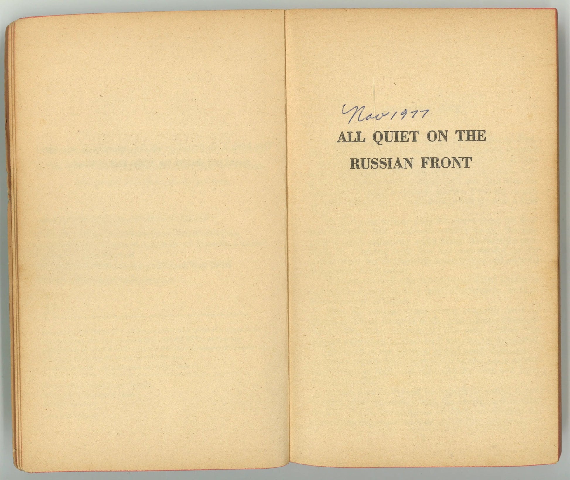 All Quiet On The Russian Front - The Bookstore