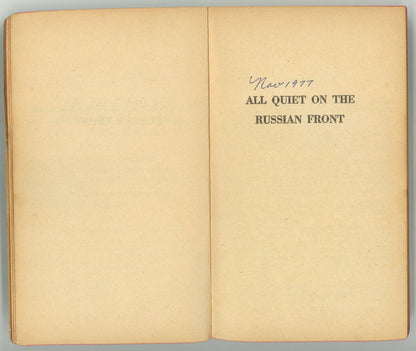 All Quiet On The Russian Front - The Bookstore