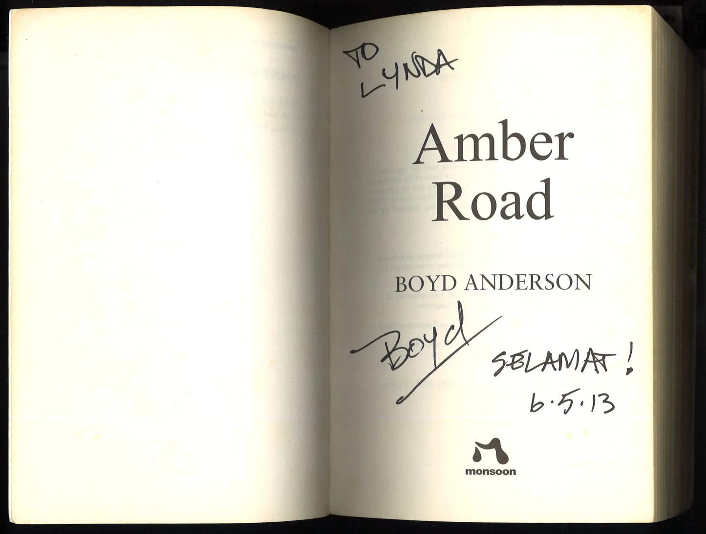 Amber Road (Signed) - The Bookstore
