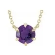 Amethyst and Gold Necklace - The Bookstore