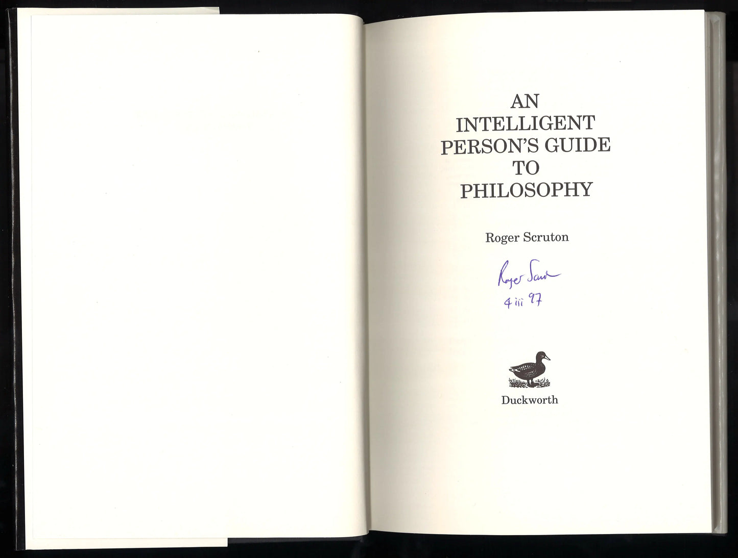 Intelligent Person's Guide to Philosophy - Signed