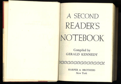 A Second Reader's Notebook (1959) First Edition