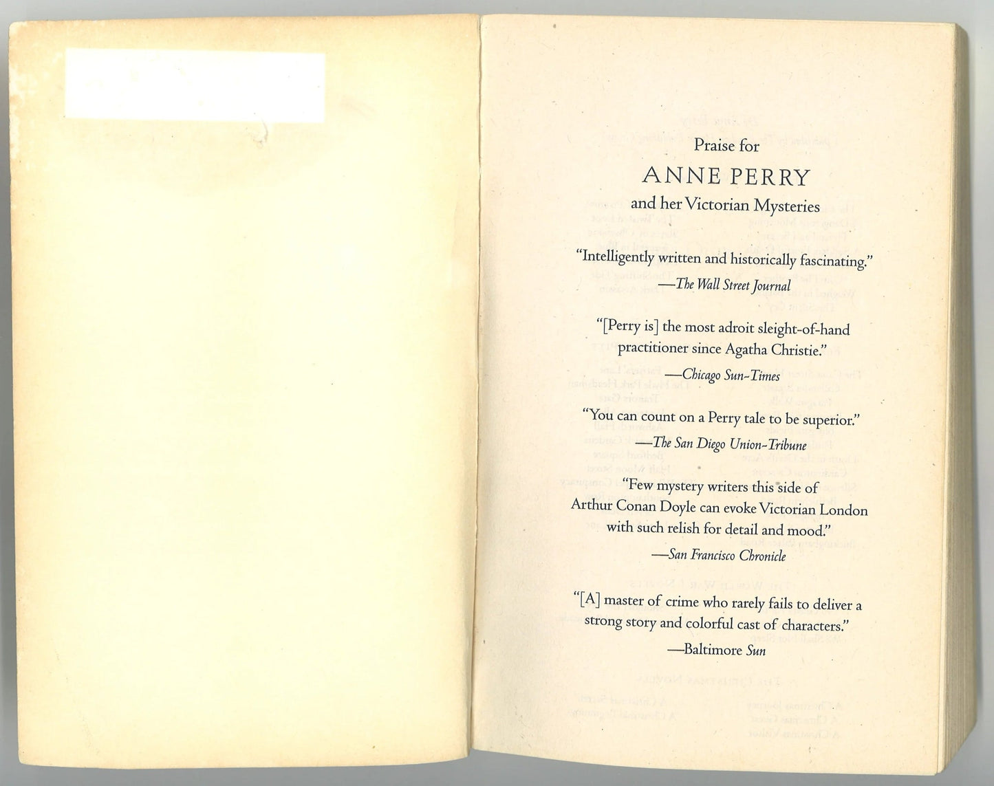 At Some Disputed Barricade Anne Perry