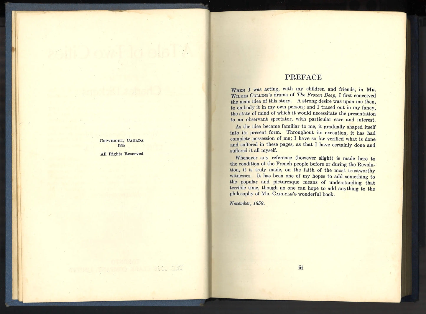 A Tale of Two Cities - Canadian School Edition 1935