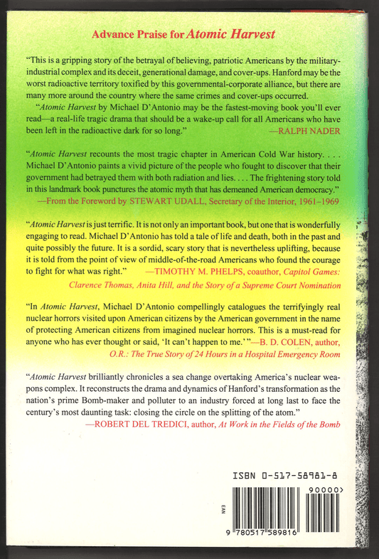 Atomic Harvest: Hanford and the Lethal Toll of America's Nuclear Arsenal - The Bookstore