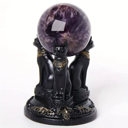 Bastet Cat Crystal Ball Stand - The Bookstore