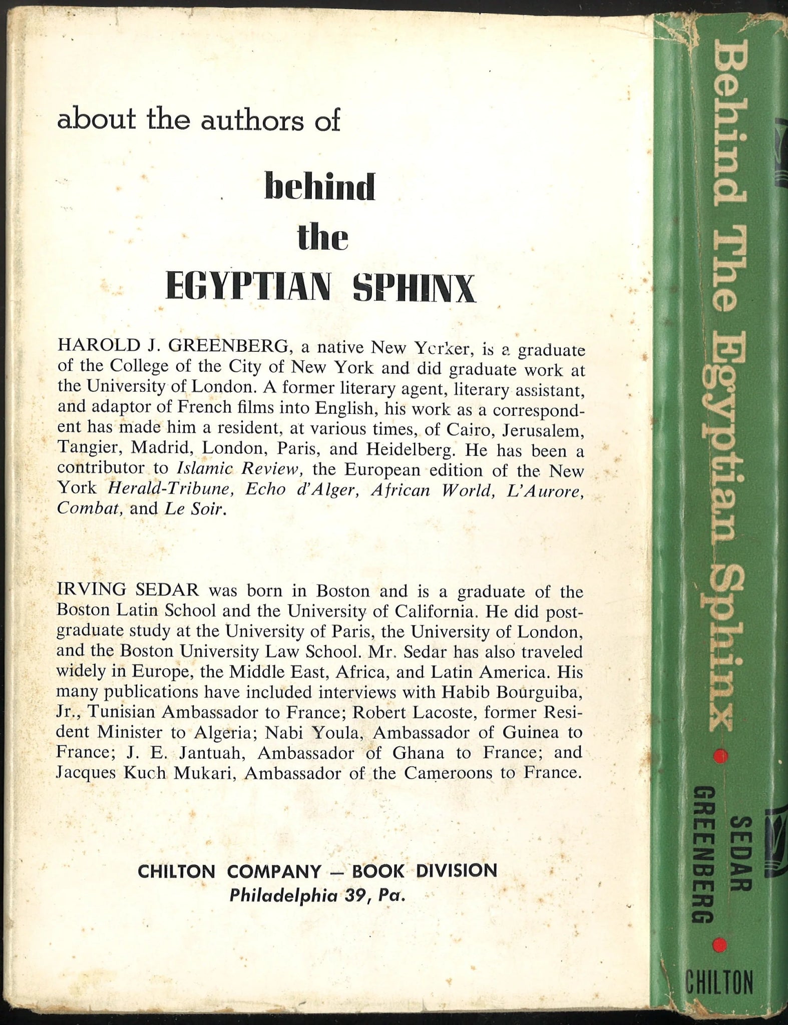 Behind The Egyptian Sphinx: Prelude to World War III? - The Bookstore