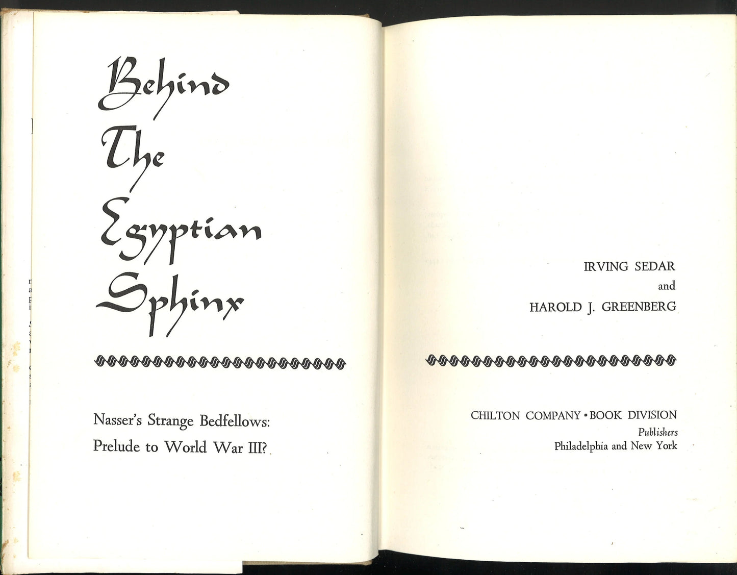 Behind The Egyptian Sphinx: Prelude to World War III? - The Bookstore