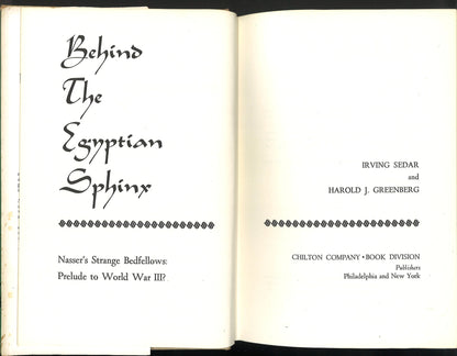 Behind The Egyptian Sphinx: Prelude to World War III? - The Bookstore