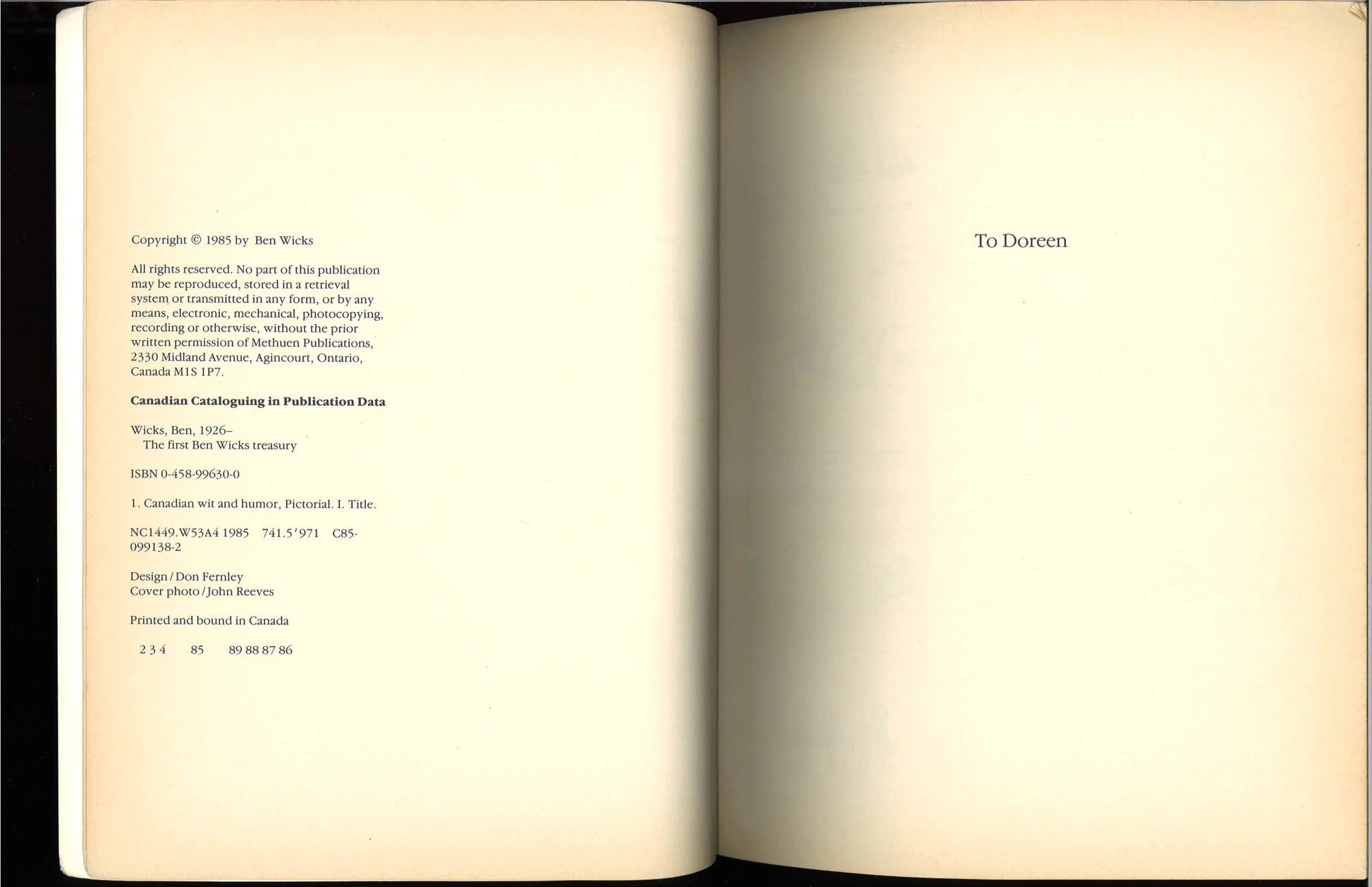 Ben Wicks First Treasury - The Bookstore