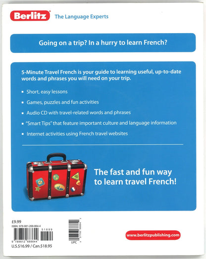 Berlitz 5 - Minute Travel French with CD - The Bookstore