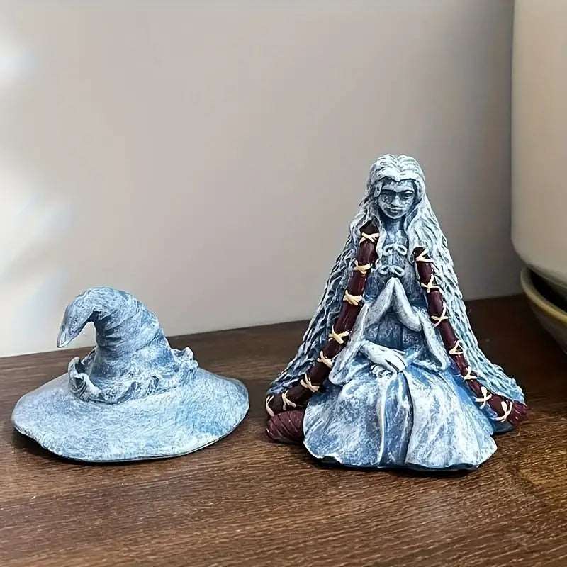 Blue Witch Figurine - The Bookstore