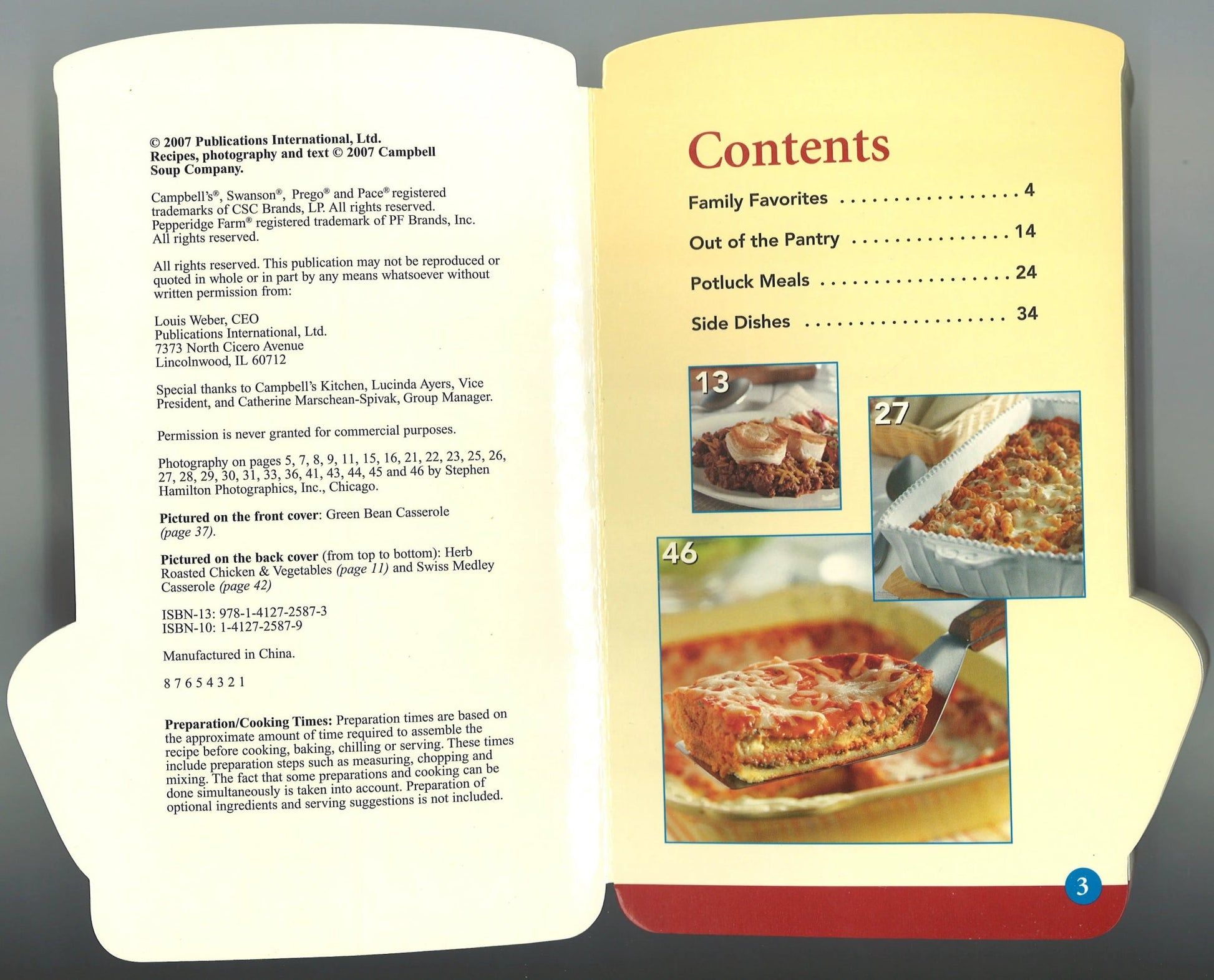 Campbell's Casseroles (Shaped Board Book) Publications International