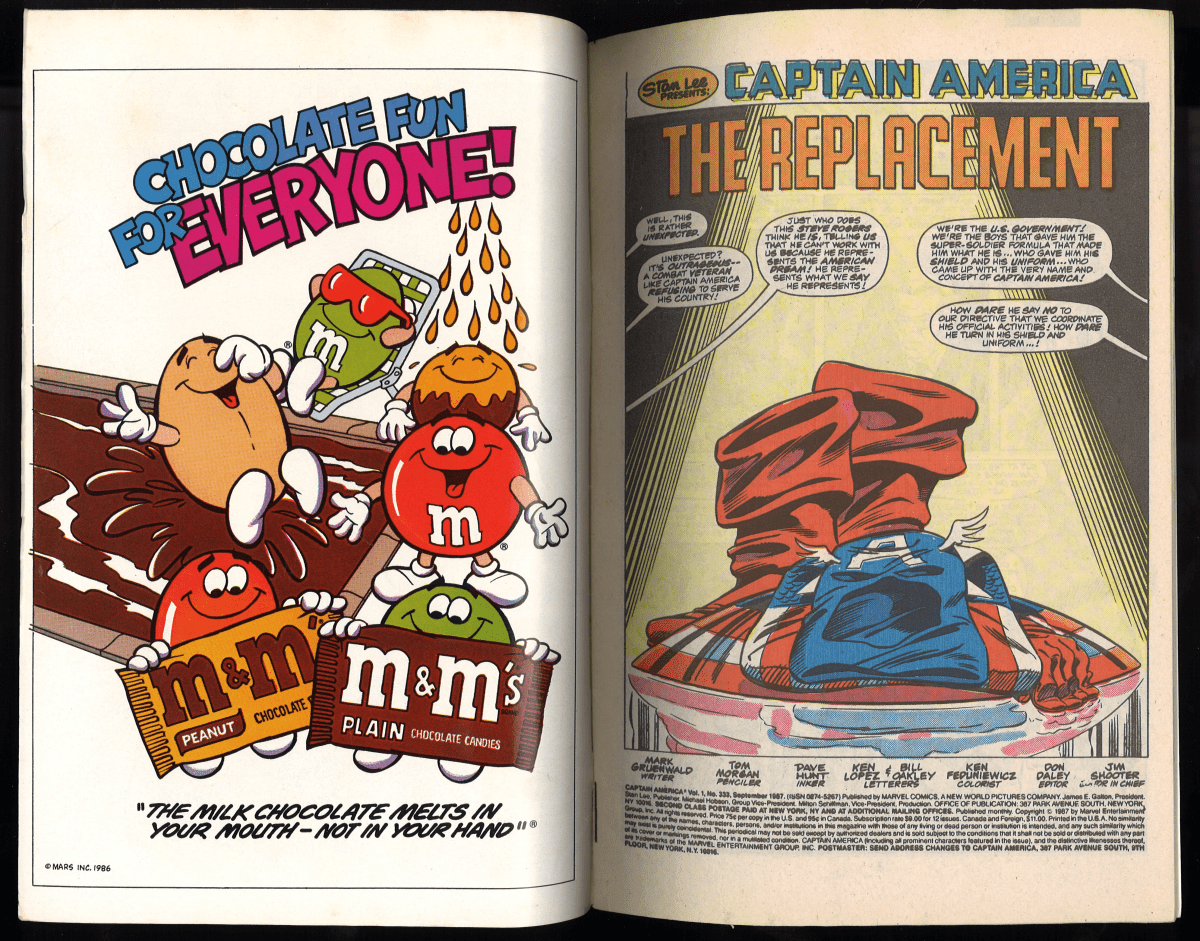Captain America 333 – Newsstand Edition, September 1987 - The Bookstore