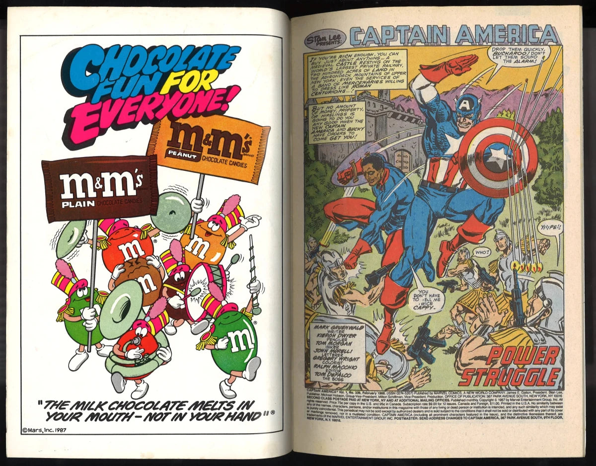 Captain America 338 – Newsstand Edition, February 1988 - The Bookstore