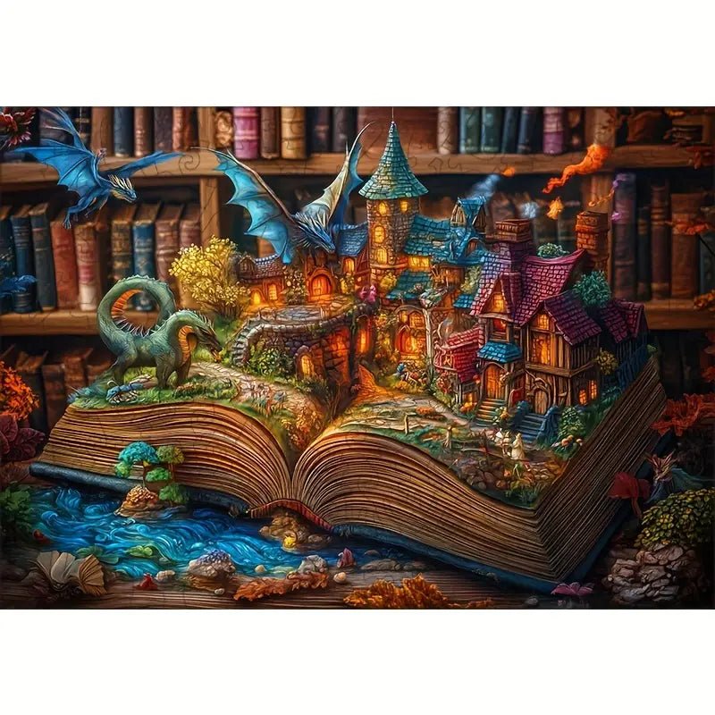 Castle on Book Wooden Puzzle - The Bookstore