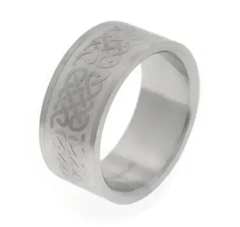 Celtic Embossed Titanium Wedding Band - Size 12 - The Bookstore