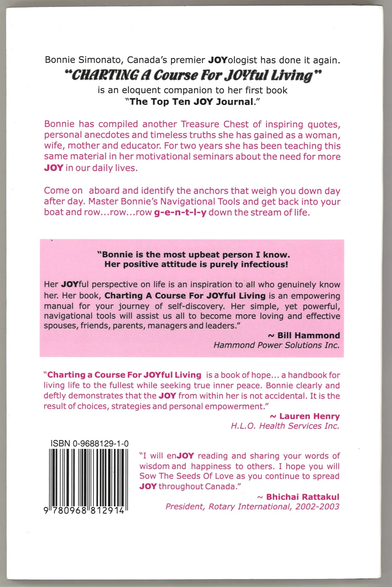 Charting A Course For JOYful Living: Another Treasure Chest of Gems for Your Self - Discovery (Large Print & Signed) - The Bookstore