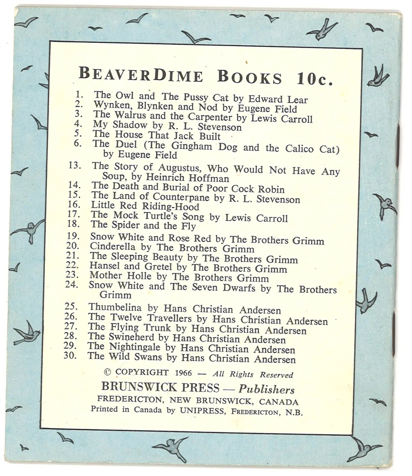 Cinderella (BeaverDime Book No. 20) 1966 - The Bookstore