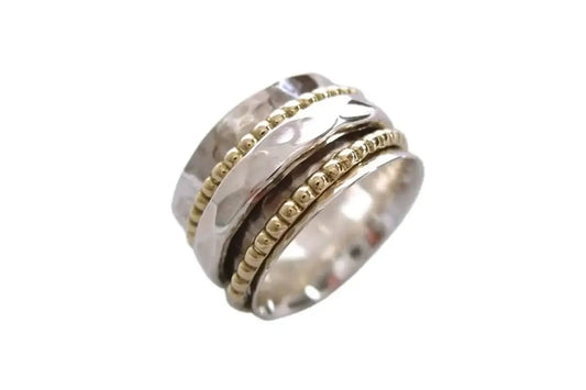 Clarity Sterling Silver Meditation Spinner Ring - Size 11 - The Bookstore