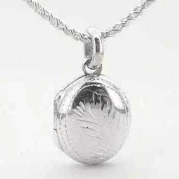 Classy Sterling Silver Locket Pendant 16" Necklace My Store
