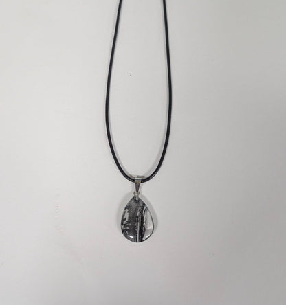 Colourful Glass Water Drop Necklace - The Bookstore