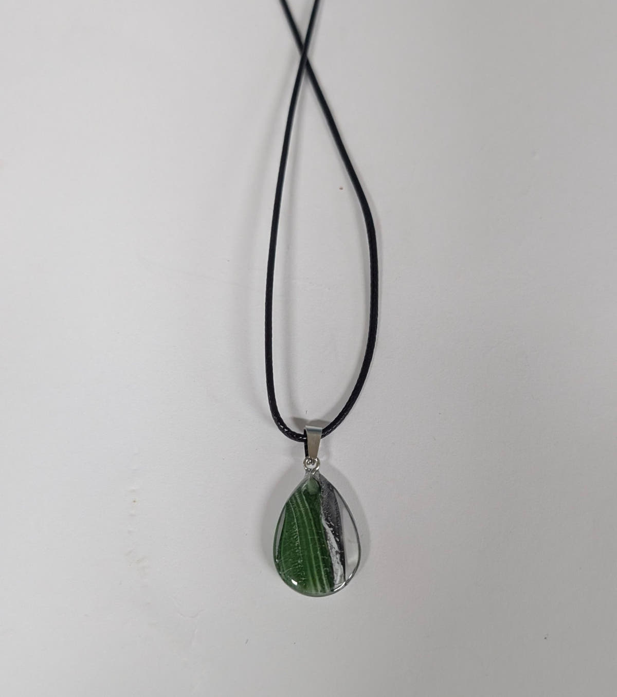 Colourful Glass Water Drop Necklace - The Bookstore