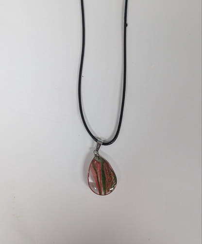 Colourful Glass Water Drop Necklace - The Bookstore