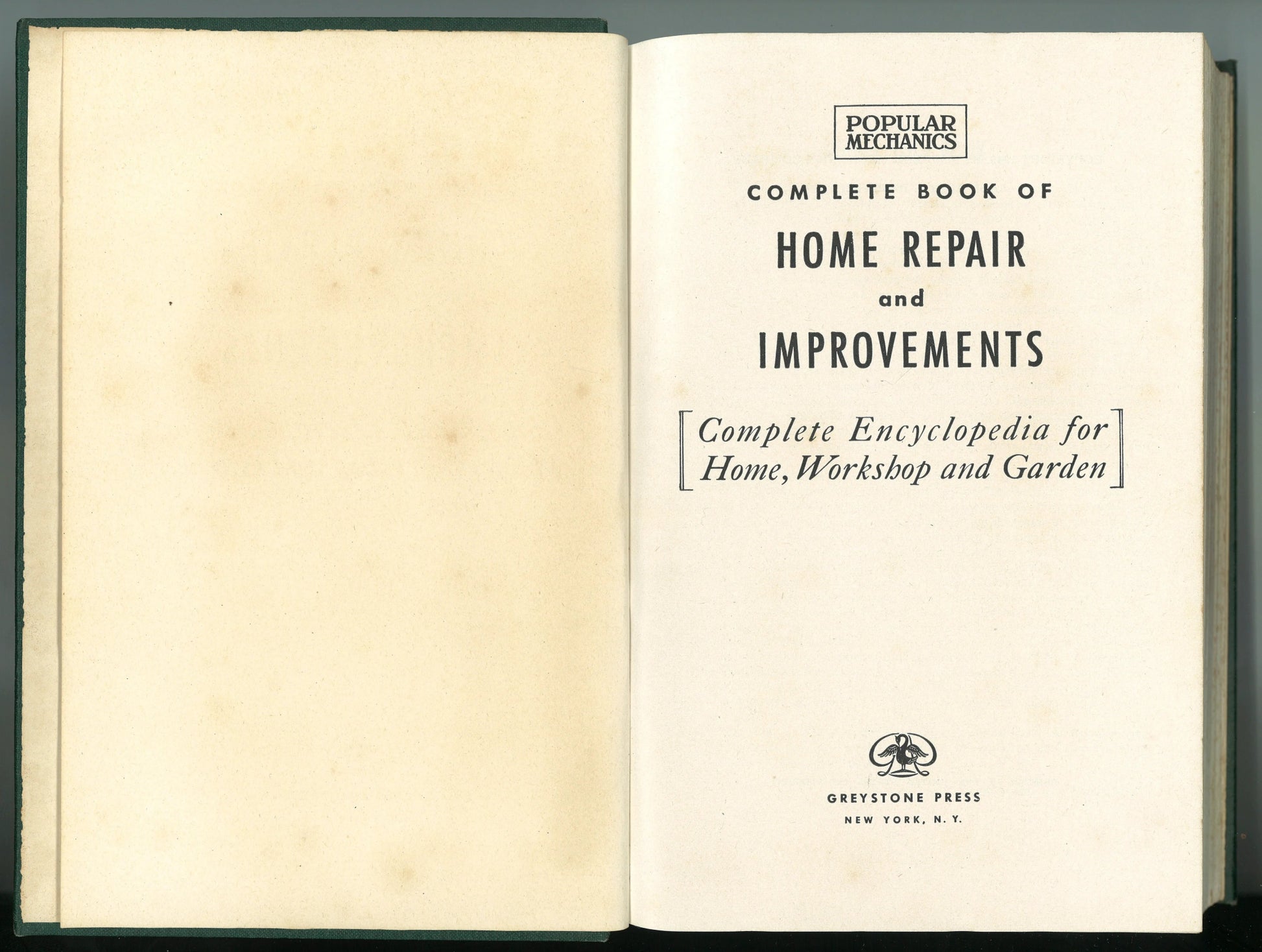 Complete Book of Home Repair and Improvements - Popular Mechanics (1949) Vintage Hardcover - The Bookstore