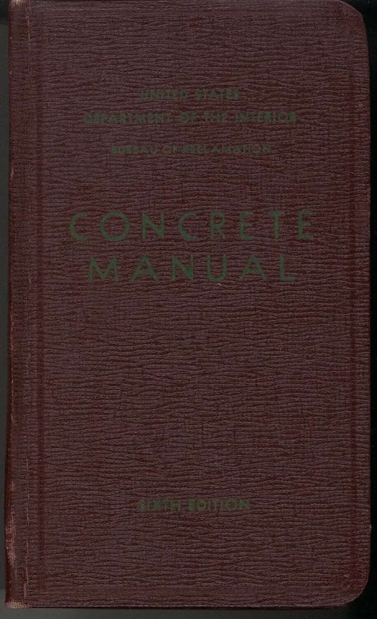 Concrete Manual 6th Edition My Store