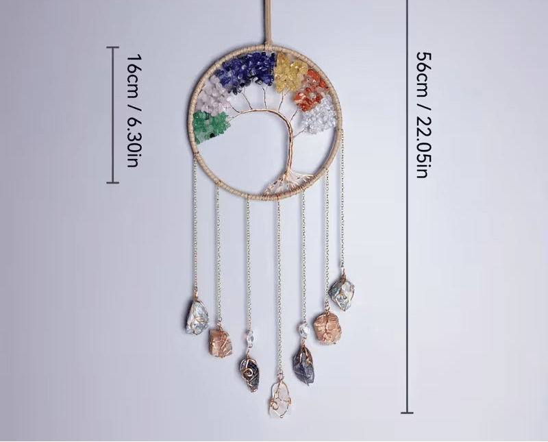 Copper - Coiled Crystal Tree of Life Suncatcher - The Bookstore