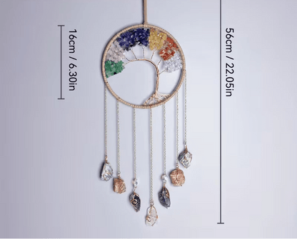 Copper - Coiled Crystal Tree of Life Suncatcher - The Bookstore