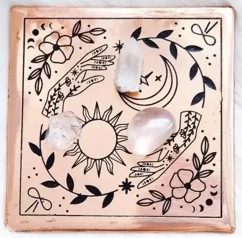 Copper Crystal Charging Plate - The Bookstore