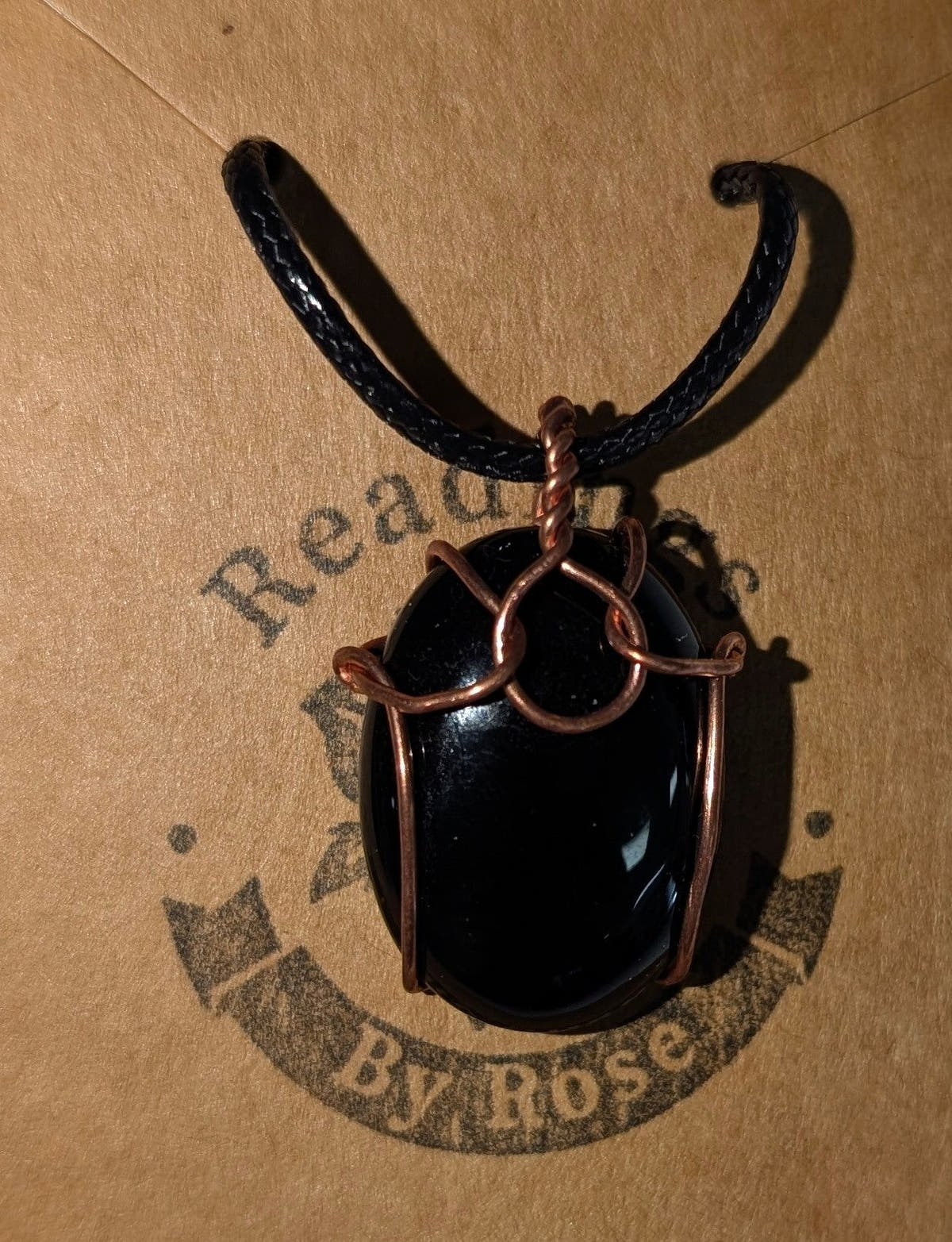 Copper Wrapped Pendant Necklace - The Bookstore