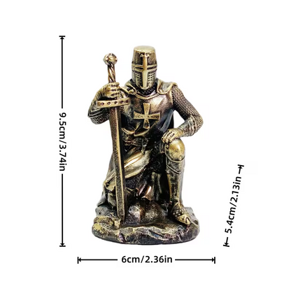 Crusader Knight Resin Figurine – Medieval Warrior