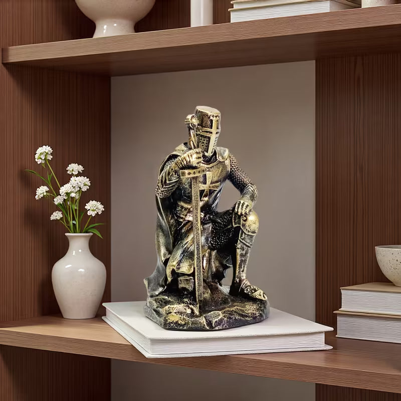 Crusader Knight Resin Figurine – Medieval Warrior