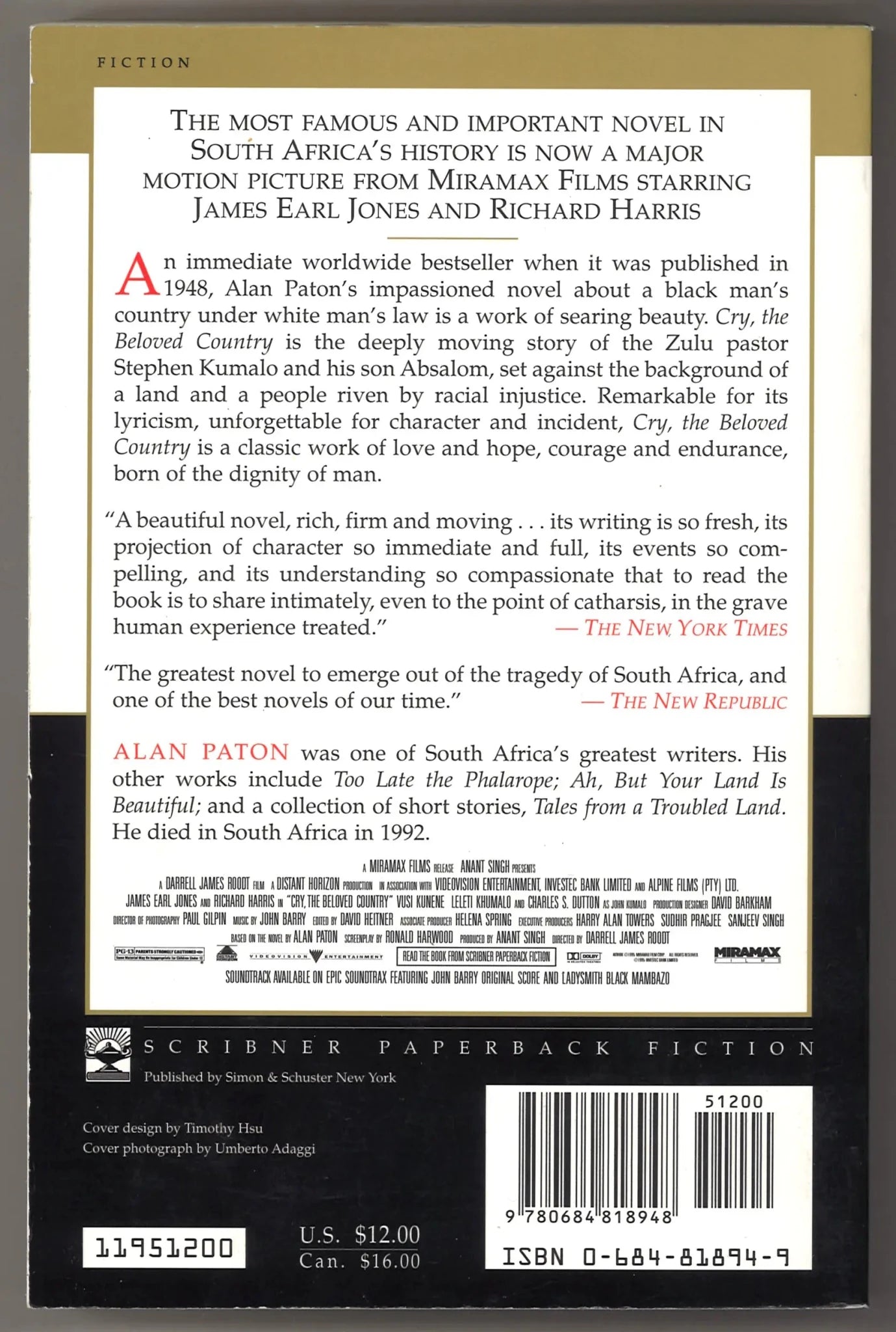 Cry, the Beloved Country - The Bookstore