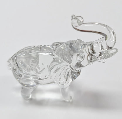 Crystal Glass Elephant Figurine - The Bookstore