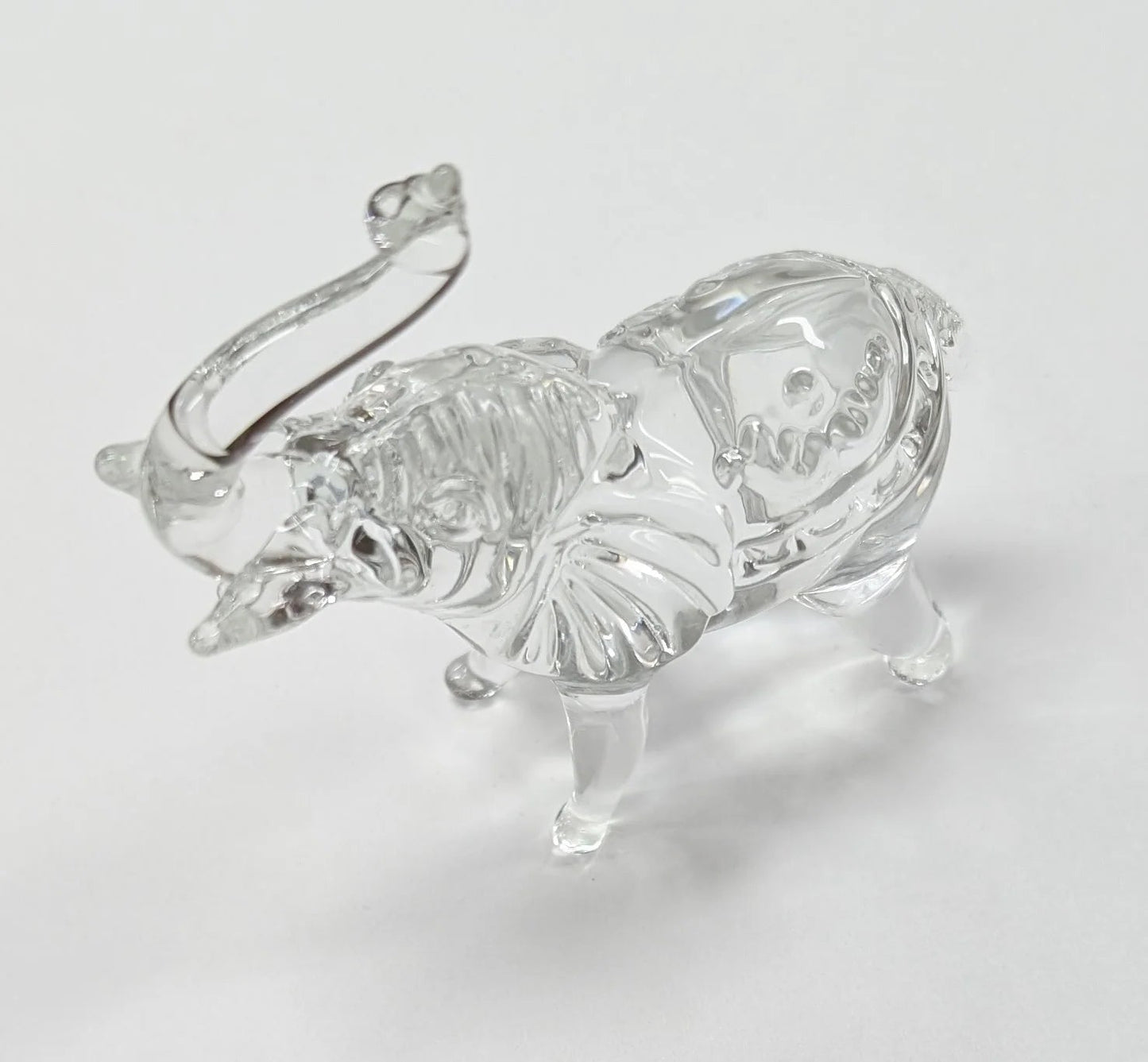 Crystal Glass Elephant Figurine - The Bookstore