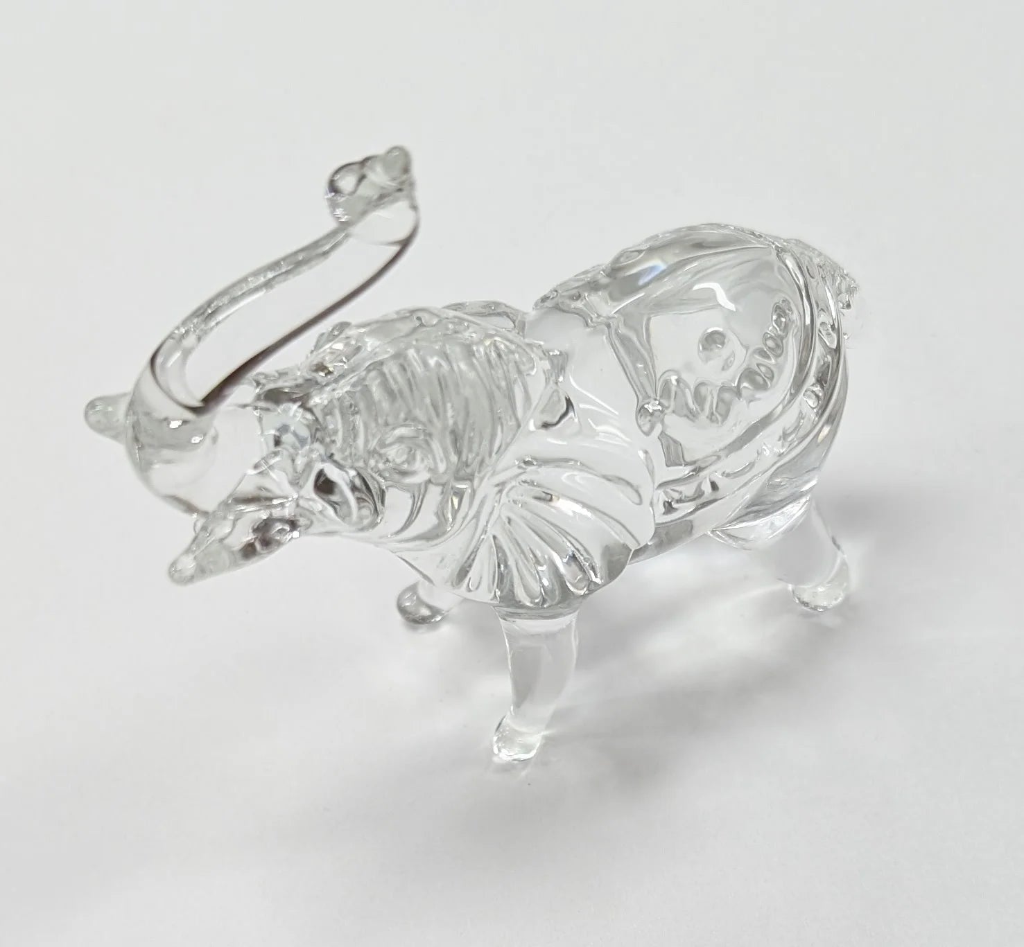Crystal Glass Elephant Figurine - The Bookstore