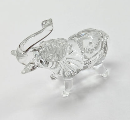 Crystal Glass Elephant Figurine - The Bookstore