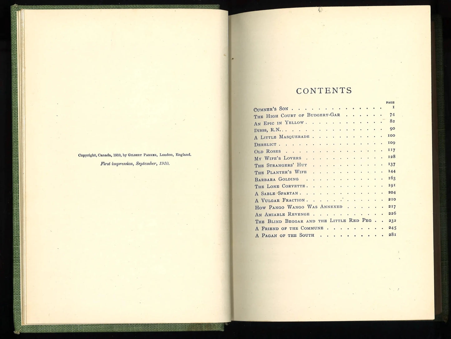 Cumner's Son and Other South Sea Folk (1910) - The Bookstore